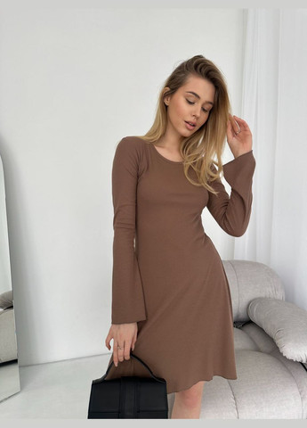 Бежева жіноча сукня міні колір мокко р.42/44 453545 New Trend
