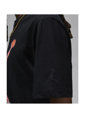 Чорна футболка чоловіча jumpman watercolor short sleeve shirt black Air Jordan