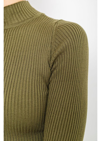 Оливковый (хаки) водолазка женская в рубчик, 214r91306 Ager