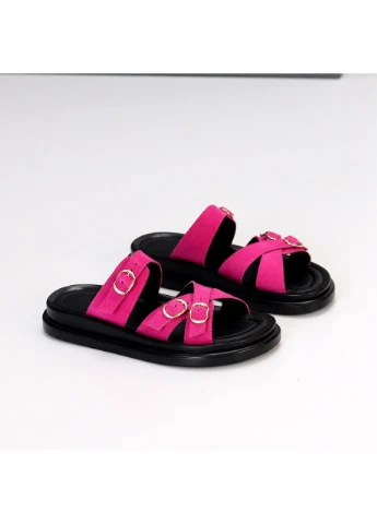 Малинові шльопанці No Brand (397803864)