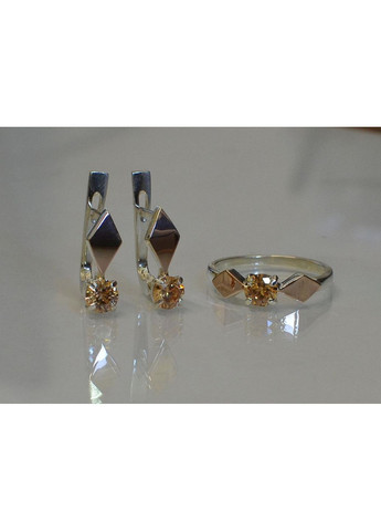 Серебряный набор с пластинами из золота Silver Style (367268435)