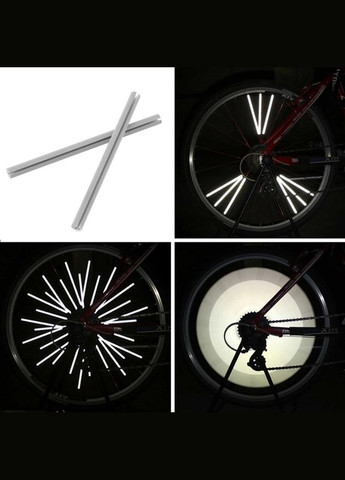 Відбивачі на спиці велосипеда 12 шт., сірі No Brand (303429384)