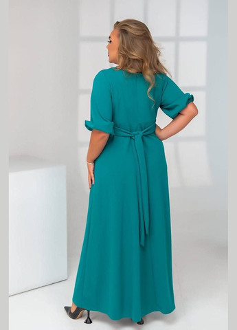 Морской волны платье длинное No Brand