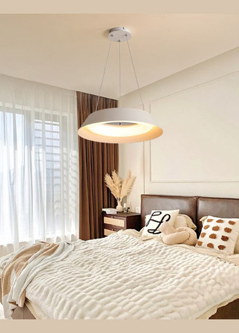 Люстра светодиодная подвесная LED светильник для квартиры на потолок лэд с пультом 27577 Белый 25-90х50х50 см. Sunnysky (364496458)