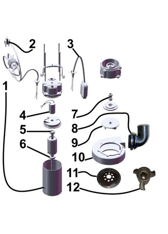 Фекальный насос с режущим механизмом V1100DF 1,1кВт Optima 034782 (372692583)