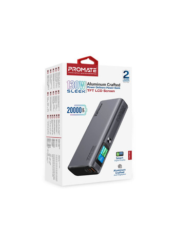 Універсальна мобільна батарея Titan-130 130W 20000mAh Gray Promate (315435320)