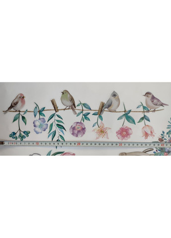 Вінілові наклейки весняні квіти в горщиках (лист 60 х 90 см) Б179-7 QT-AB No Brand (355947892)