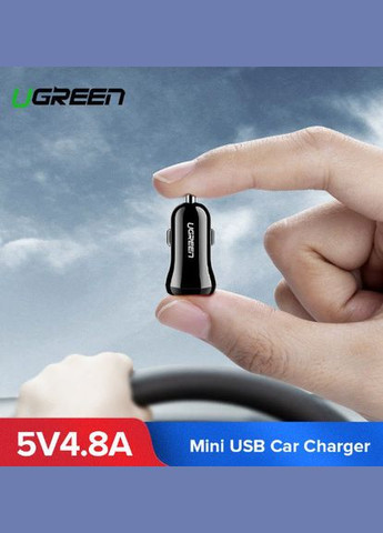 Автомобильное зарядное устройство ED018 24W 2xUSB Charger Черный Ugreen (306447652)