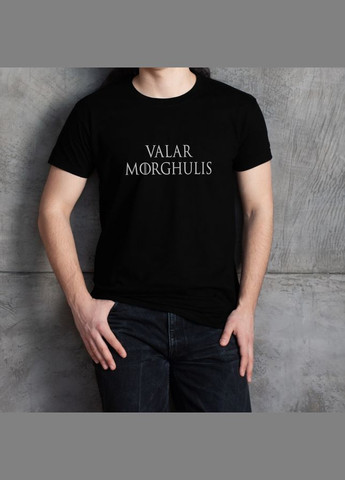 Чорна футболка got "valar morghulis" чоловіча чорна (bd-f-26) BeriDari