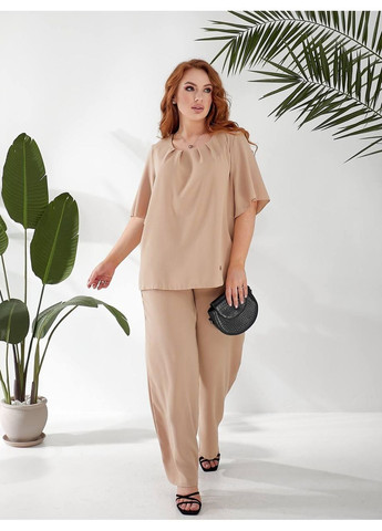 Жіночий елегантний брючний костюм з американського крепу Sofia 298 (359480199)