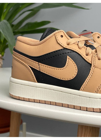 Кроссовки женские и мужские Nike Air Jordan 1 Low GS "Desert" | Найк Эир Джордан 1 коричневые No Brand коричневые демисезоны (360894525)