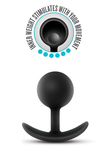 Анальный плаг с внутренним шариком Adventures Platinum Silicone Vibra Blush (297132203)