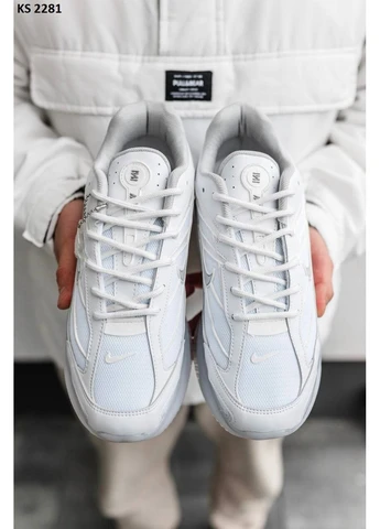 Білі кросівки чоловічі nike air white найк аір білі демісезон No Brand