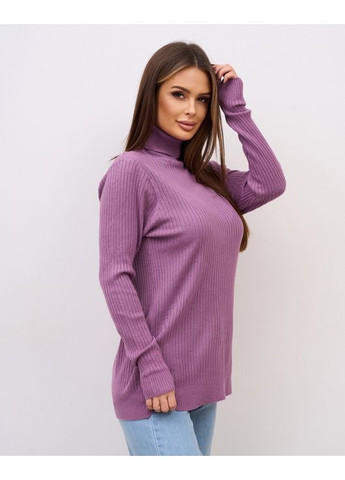 Сливовий демісезонний кашеміровий гольф у рубчик Magnet