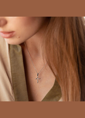 Золоте кольє Хрестик з фіанітом кол02191 45 Oniks (264023942)