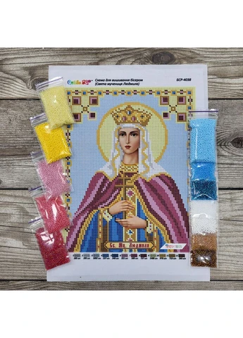 НАБІР ARHIBIS БСР-4038 Свята Людмила, набір для вишивки бісером ікони Сяйво БСР (379824781)