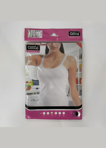 Чорна жіноча майка рібана з мереживними бретелями Oztas — 304625532