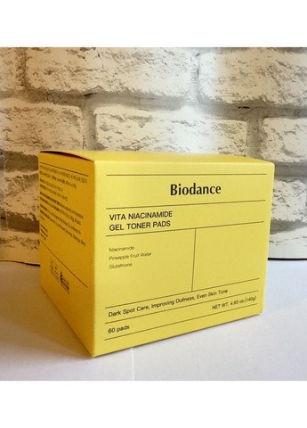 Тонер-пады Vita Niacinamide Gel Toner Pads, 60 шт. Педы Biodance (369569380)