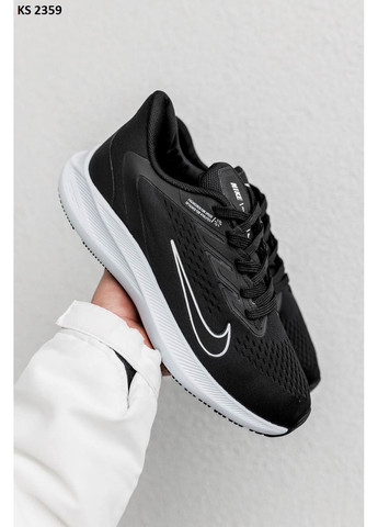 Чорні Осінні кросівки чоловічі nike air zoom black white найк аір зум No Brand