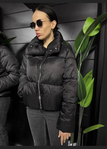 Чорна жіноча куртка lux black m No Brand