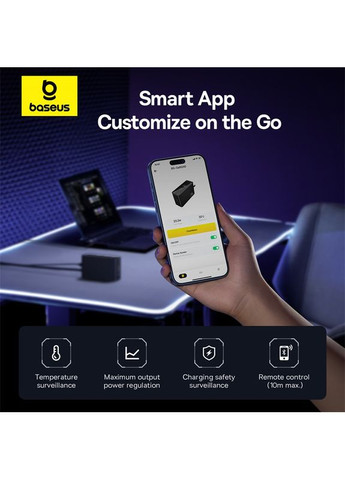 Сетевое зарядное устройство для Desktop Fast Charger 3C+U+DC 240W EU Cluster (P10163901113-00) Baseus Digital GaN Intelligent (361871359)