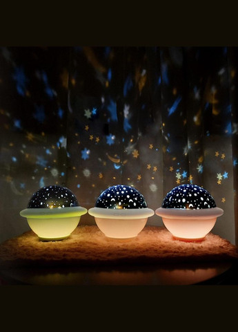 Проектор зоряного неба дитячий LED нічник проектор НЛО білого кольору Losso (327041774)