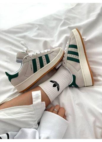 КРОССОВКИ ЖЕНСКИЕ ADIDAS CAMPUS 00S CRYSTAL DARK GREEN АДИДАС КАМПУС No Brand серые демисезоны (367173843)