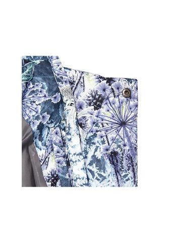 Комбинированная зимняя куртка rosa 1 17910130 бирюзово-зелёный с принтом 116 (4741468547831) Huppa