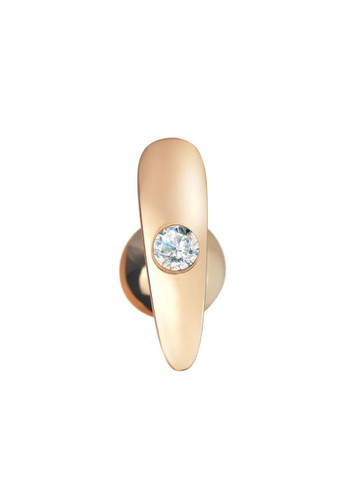 Анальная пробка с камешком, золотистая, M Roomfun (352503280)