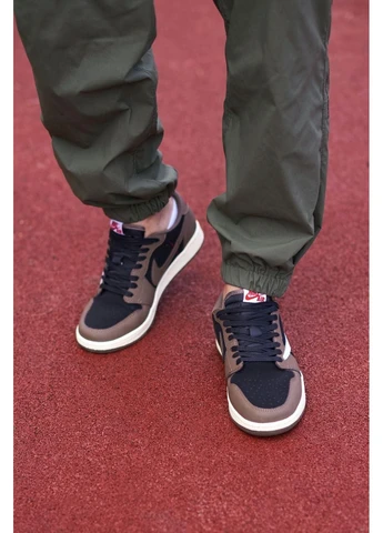 Комбіновані літні кросівки nike air jordan retro 1 low x travis scott найк аір джордан No Brand
