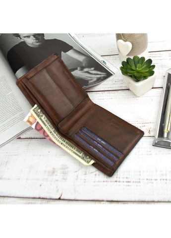 Мужское кожаное портмоне без застежки N7-02-GG коричневое Always Wild (372736492)