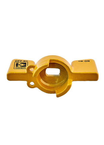 Ручка-метелик для крана кульового 1/2'' алюмінієва (колір жовтий) (KR4739) KOER (321184527)