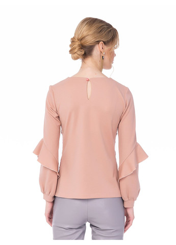 Оранжевая персиковая блуза с воланами - ua42 / eu36 Iren Klairie