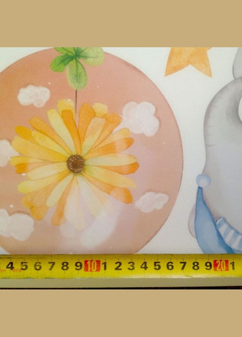 Наклейки 3 слона на повітряних кульках (лист 60 х 90 см) Б23-1 SDQ-AB No Brand (302242530)