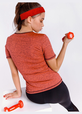 спортивна футболка з трикотажу коралова Dressa - (324162203)