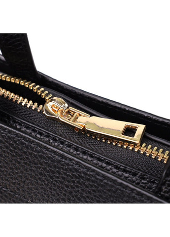 Трапециевидная сумка для женщин из натуральной кожи 22916 Черный Vintage (357494900)