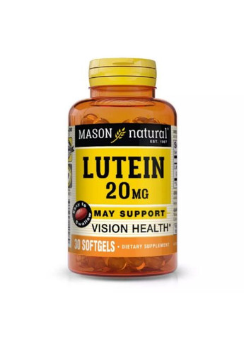 Lutein 20 mg 30 Caps Mason Natural (288050775)