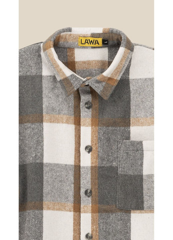 Серо-коричневая кэжуал рубашка LAWA