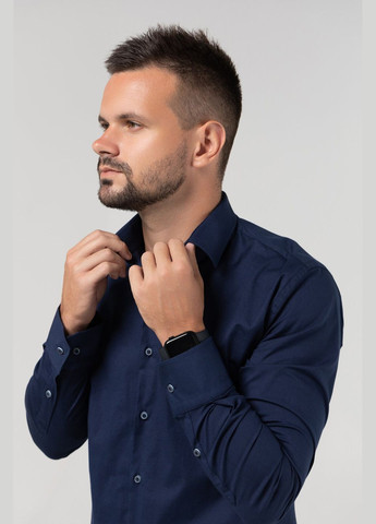 Темно-синяя повседневный рубашка Redpolo