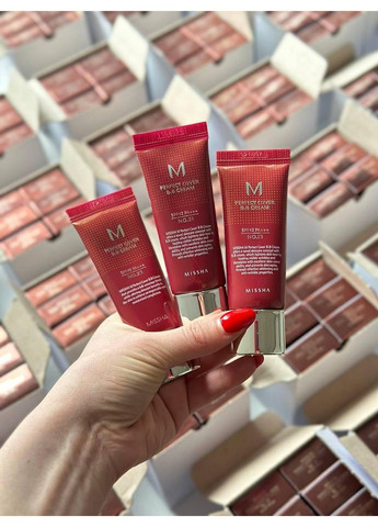 Тональный BB крем с идеальным покрытием M PERFECT COVER BB CREAM SPF42/PA+++, 20 мл №23 - Естественный Бежевый MISSHA (317455047)