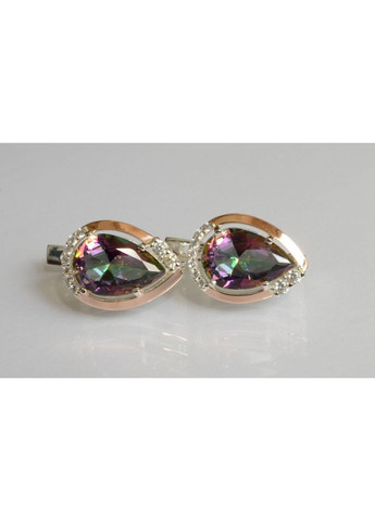 Срібні сережки з золотими пластинами Silver Style (367112440)