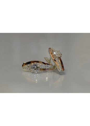 Серебряные серьги с золотыми вставками Silver Style (366814054)