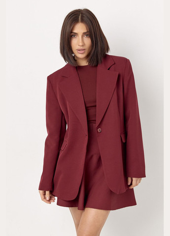 Жіночий прямий однотонний жакет Lurex (316155885)