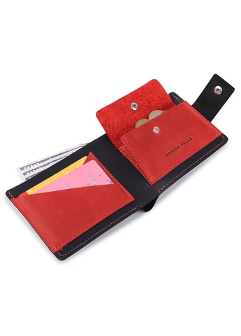 Кожаное матовое портмоне унисекс 11542 Grande Pelle (390069033)