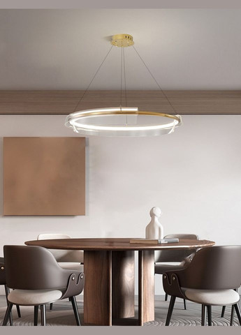 Люстра світлодіодна підвісна LED світильник для квартири на стелю лед 26894 Латунь 30-150х80х80 см. Sunnysky (364490940)