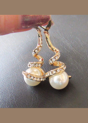 Белые ювелирные жемчужные серьги, 4876-5710-2 Fashion Jewelry (336949844)