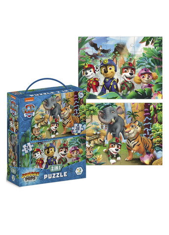 Пазлы 2 в 1 Paw Patrol. Приключения в Джунглях, 60 элементов цвет разноцветный CB-00284363 Dodo (358068134)