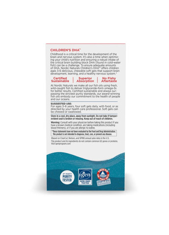 Children's DHA - 180 mini softgels Nordic Naturals (369397752)