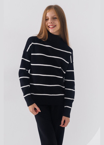 Свитер с узором для девочки 3382 134 см Черно-белый (2000990646026W) shop (2000990646026) Lizi Kids (364619692)