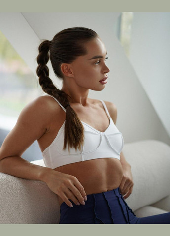 Топ «зі швами назовні» з чашками, білого кольору, розмір L Trends (330756791)